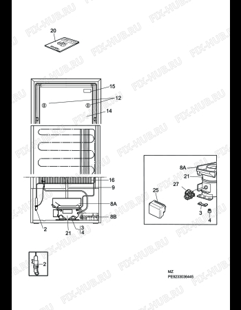 Взрыв-схема холодильника Elektro Helios KS3715 - Схема узла C10 Cold, users manual